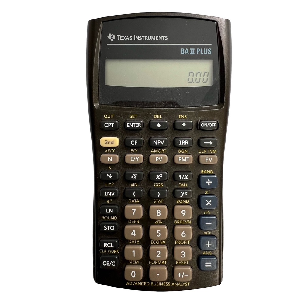 Texas Instruments BA II Plus Financial Calculator Advanced Business Analyst
